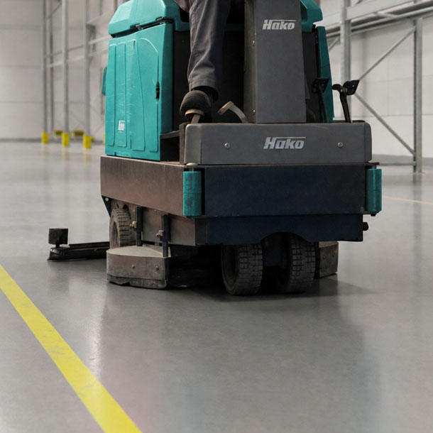 Limpieza técnica en una instalación industrial.